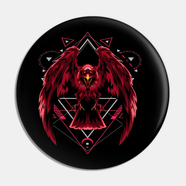 wing crow red Pin by SHINIGAMII