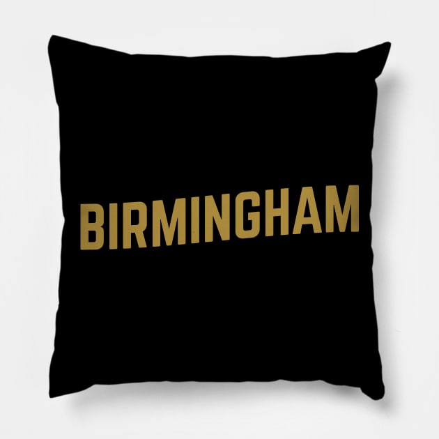 Birmingham City Typography Pillow by calebfaires