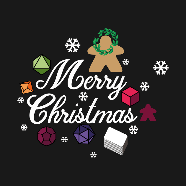 Merry Christmas Board Game Pieces - Christmas board game design- Gaming Art by MeepleDesign