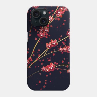 Cherry Blossoms Kintsugi Abstract Phone Case