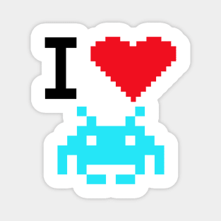 I LOVE SPACE INVADERS Magnet