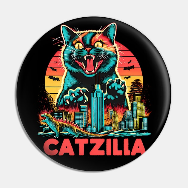 CATZILLA - The Fierce Feline Overlord Pin by ANSAN