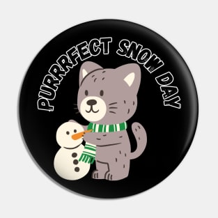 Purrrfect Snow Day, Winter season, Christmas Pin