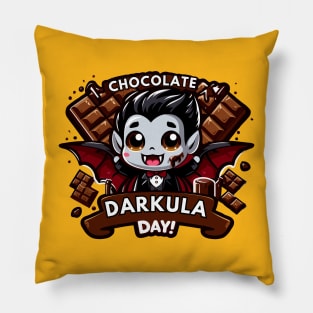 National Darkula Chocolate Day Pillow