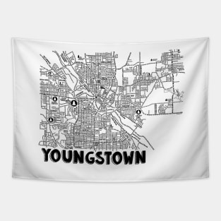 Youngstown Ohio Map Tapestry