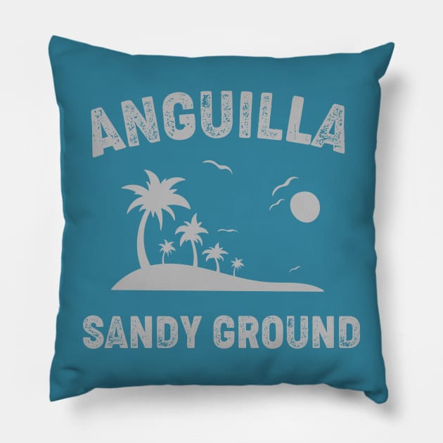 Anguilla Sandy Ground Pillow by Nicomaja