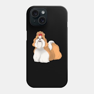 Red & White Shih Tzu Dog Phone Case