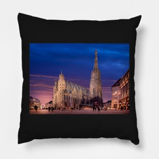 St. Stephen's Cathedral or Stephansdom in Vienna, Austria Pillow