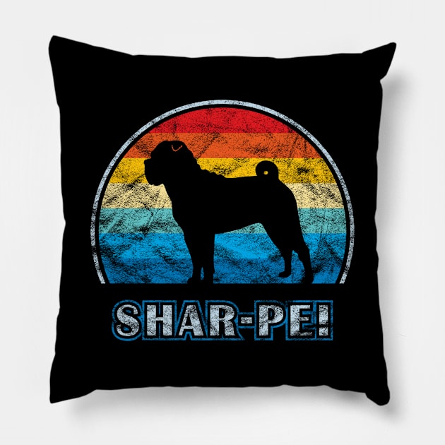 Shar-Pei Vintage Design Dog Pillow by millersye