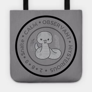 Snake Zodiac Year 2025 Calm Observant Mysterious Personality Lucky Number 2 8 9 Tag Tote