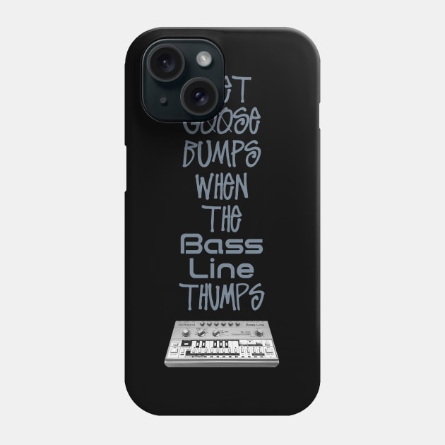 303 Bassline Slogan Phone Case by Atomic Malibu