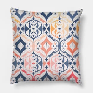 Tropical Ikat Damask Pillow