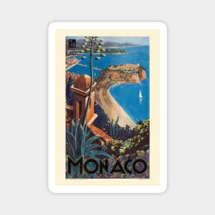 Monaco PLM Vintage Poster 1925 Magnet