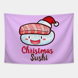 Kawaii christmas tuna sushi Tapestry