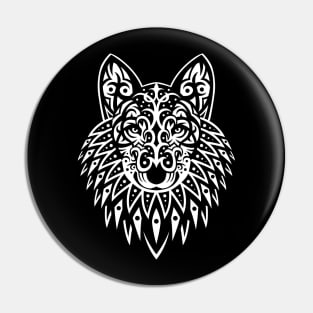 Tribal wolf Pin