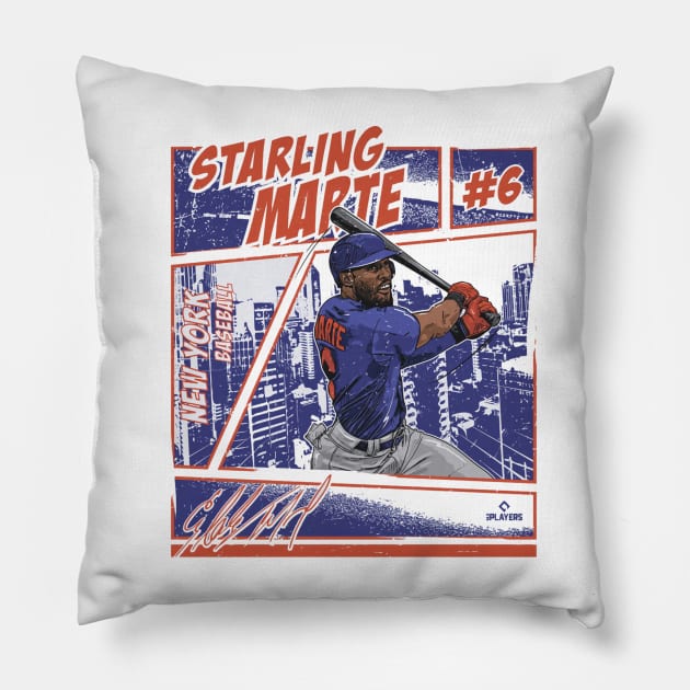 Starling Marte New York M Comic Pillow by ganisfarhan