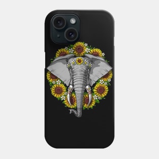 Elephant Sunflowers Phone Case