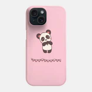 Adorable Panda Hug - Pink Deligh Phone Case