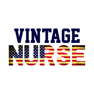 American Vintage Nurse USA Flag, Nurse Retirement, Nursing Student T-Shirt