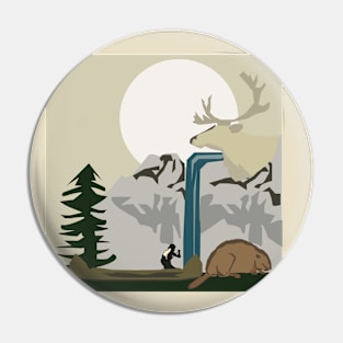 Vintage Wilderness Landscape Pin