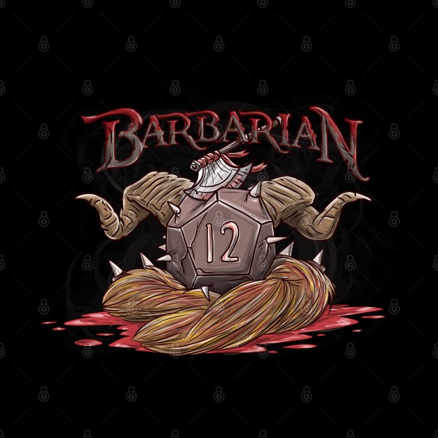 Barbarian D12 Funny Dungeons And Dragons DND D20 Lover by Bingeprints