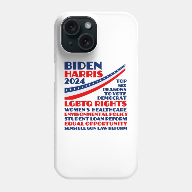 Biden Harris 2024 Election Platform Phone Case by epiclovedesigns