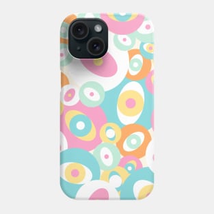 Colorful pastel eyes of cute monsters Phone Case