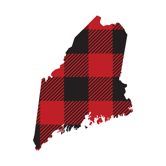 Maine State Flannel Plaid Design by DoctorWatsonDesigns