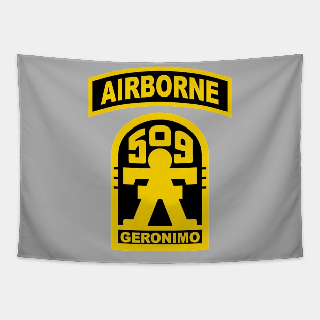 Mod.3 Geronimo 509th Airborne Parachute Infantry Tapestry by parashop