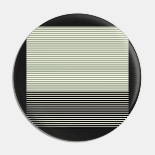 Sage Green and Black Colorblock Thin Stripes Pin