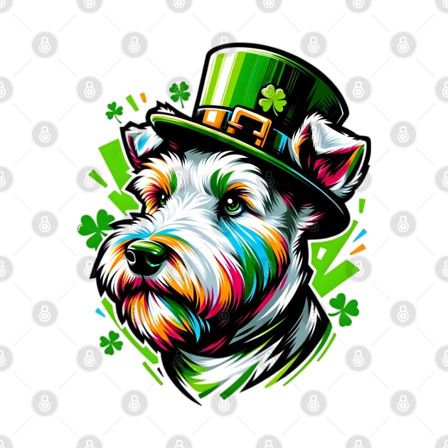 Lakeland Terrier Dog Celebrates Saint Patrick's Day by ArtRUs