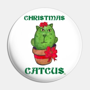 Christmas Catcus Holiday Cactus Cartoon Art Pin