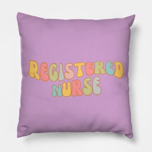 Colorful Registered Nurse Pillow