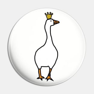 White Goose Wears Stolen Crown Pin