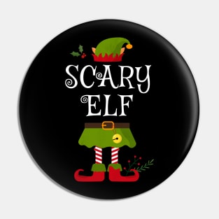 Scary Elf Shirt , Family Matching Group Christmas Shirt, Matching T Shirt for Family, Family Reunion Shirts Pin