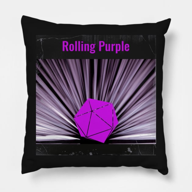 Rolling Purple Dice Pillow by natural-20s