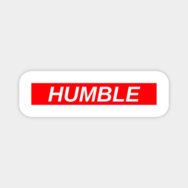 HUMBLE // Red Box Logo Magnet by FlexxxApparel