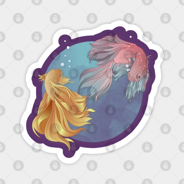 Fighting Fish Magnet by Mako Design 