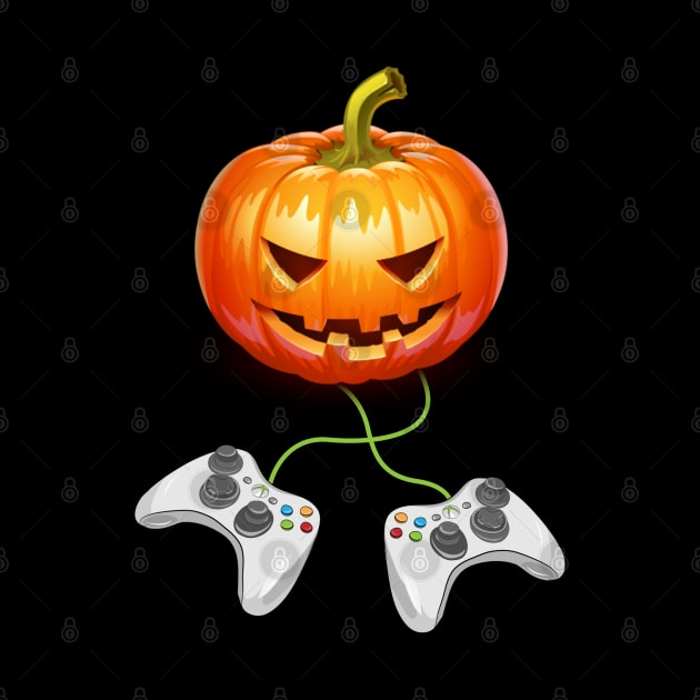 Halloween Jack O Lantern Gamer Boys Kids Men Funny Halloween by Pannolinno