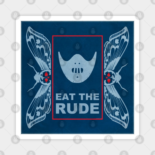 Hannibal Moth Eat the Rude Mask Magnet by OrionLodubyal