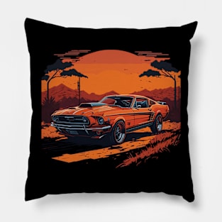 classic Ford Mustang  car Pillow