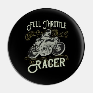 Full Throttle Racer Vintage Biker Pin