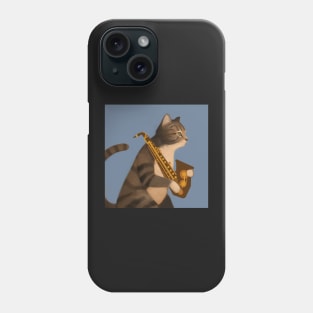 Musical Cat with Saxophone Phone Case