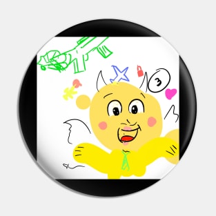 Little moster yellow Pin