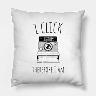 i click therefore i am Pillow