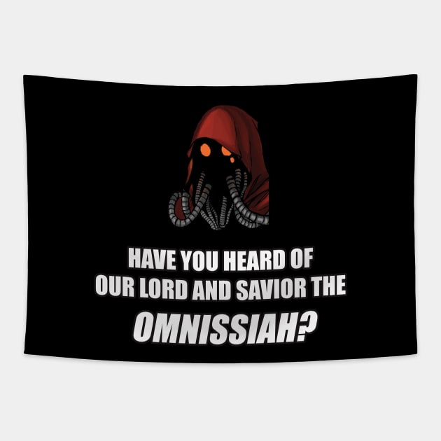 Have you heard of our lord and savior the Omnissiah? Tapestry by PurpleandOrange