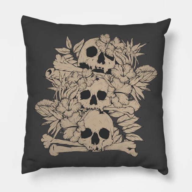 Skull and Crossbones Pillow by Jess Adams