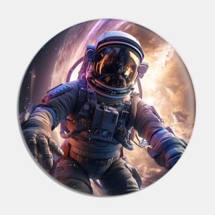 Exploring cosmic limits: An astronaut immersed in the vastness of space. Pin