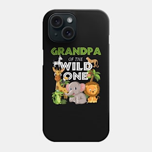 Grandpa of the Wild One Zoo Birthday Jungle Animal Phone Case