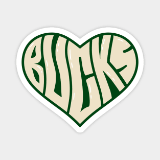 Milwaukee basketball warp text Magnet